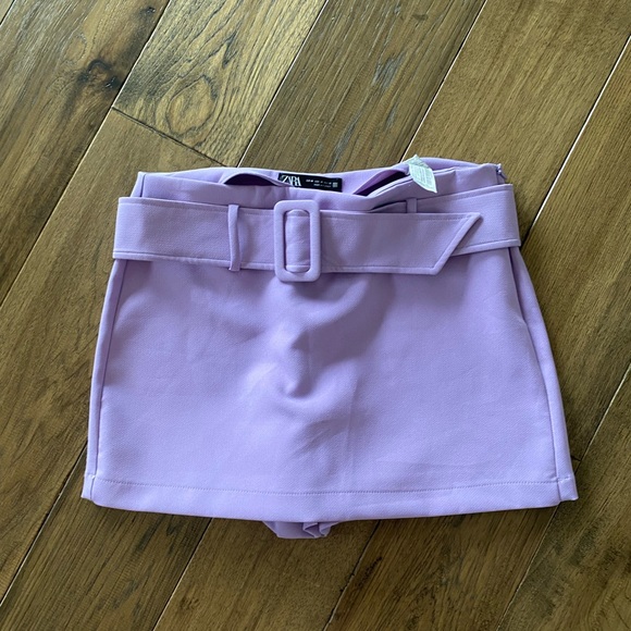ZARA PURPLE MINI SKIRT/SKORT - Picture 1 of 2